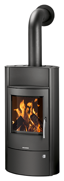 Wood stove Pori Aqua with boiler function Steel black