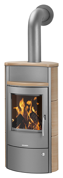 Wood stove Pori 7 Ceramic Coretto, corpus steel grey