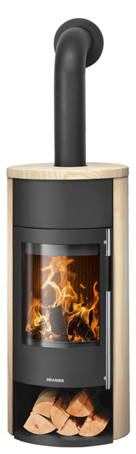 Wood stove with boiler function Polar Neo Aqua Sandstone, corpus steel black