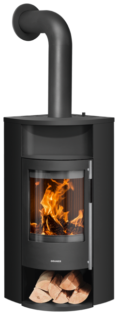Wood stove Polar Neo Eck Steel black