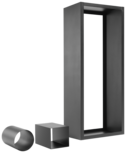 Wood shelf, steel black Stahl Schwarz