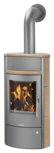 Wood stove Pori 7 Ceramic Coretto, corpus steel grey