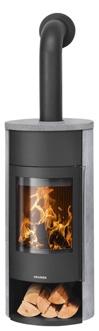 Wood stove Polar Neo Aqua with boiler function Soapstone, corpus steel black