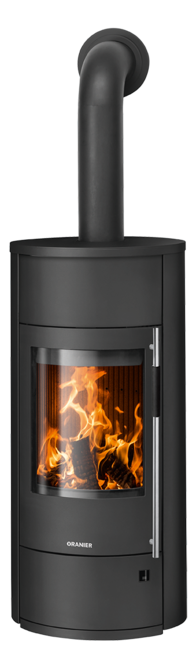 Wood stove with boiler function Polar Neo Aqua Steel black
