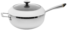 Chef's pot including lid with Bluetooth, ø 29.5 cm, with high edge 9.5 cm, stainless steel, suitable for induction of HESTAN CUE ™ Chef's pot including lid with Bluetooth, ø 29.5 cm, with high edge 9.5 cm, stainless steel, suitable for induction of HESTAN CUE ™
