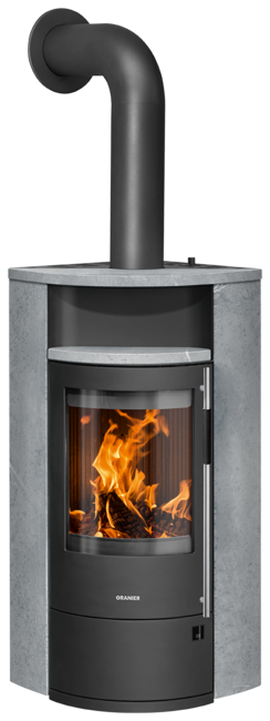 Wood stove Polar Neo Eck Soapstone, corpus steel black