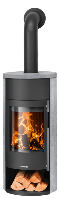 Wood stove with boiler function Polar Neo Aqua Soapstone, corpus steel black