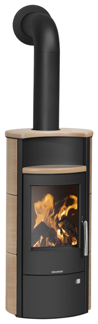 Wood stove Pori 5 Ceramic Coretto, corpus steel black