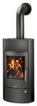 Wood stove Pori Aqua with boiler function Steel black